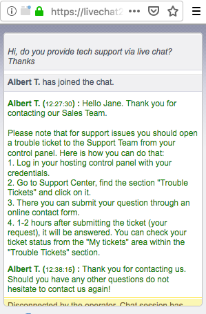 Atspace.com support chat