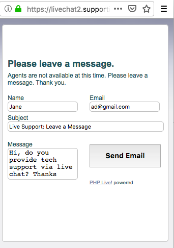 AwardSpace.com support chat