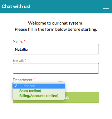 Clook.net support chat