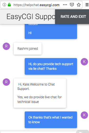 EasyCGI.com support chat
