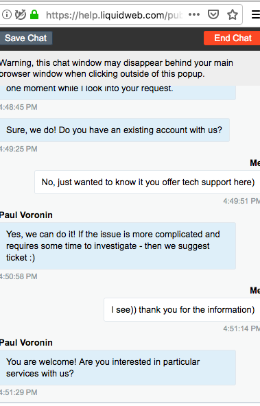 Liquidweb.com support chat