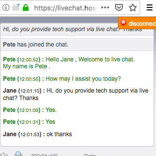 Hostmetro.com support chat