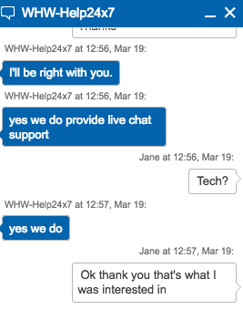 WebHostingWorld.net support chat