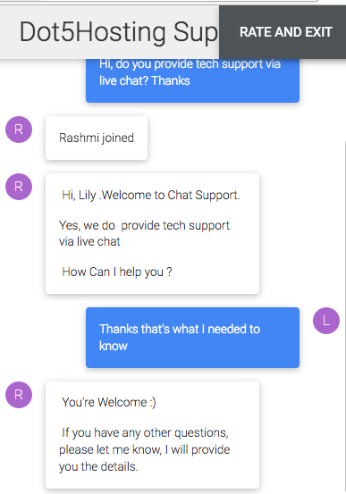 dot5hosting.com support chat