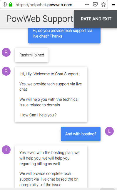 powweb.com support chat