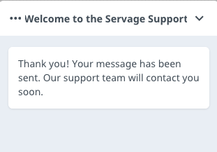 SerVage.com support chat