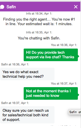 Godaddy.com support chat