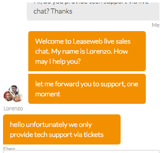 LeaseWeb.com support chat