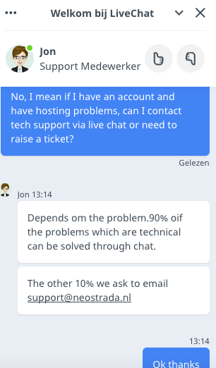 Neostrada.com support chat