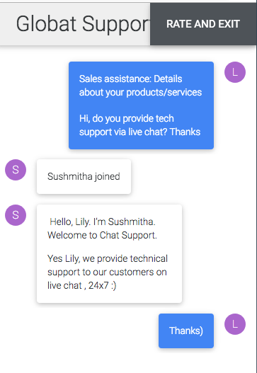 Globat.com support chat
