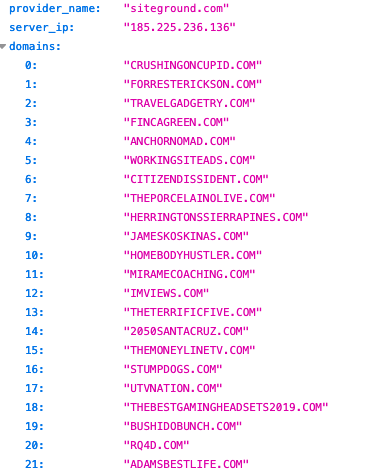 example of domain for siteground server