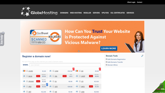 GlobeHosting.com Thumbnail